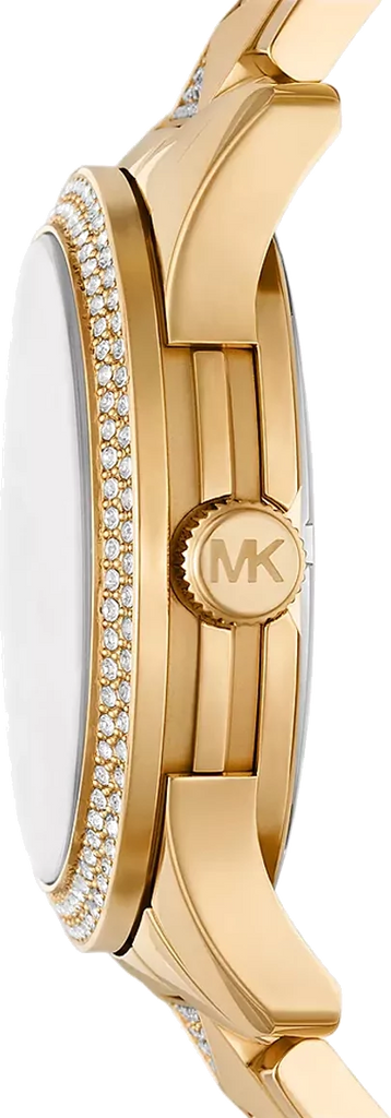 Michael Kors Runway Pavé Green Dial Gold Women's Watch - MK7390