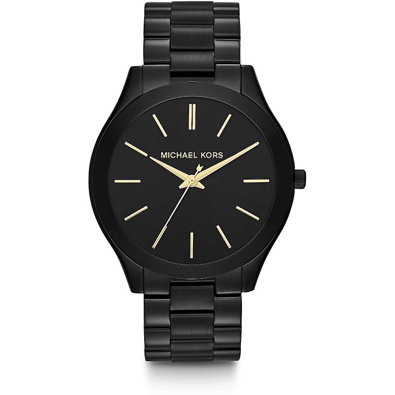 Michael Kors Slim Runway Black Ion-plated Unisex Watch MK3221 - The Watches Men & CO