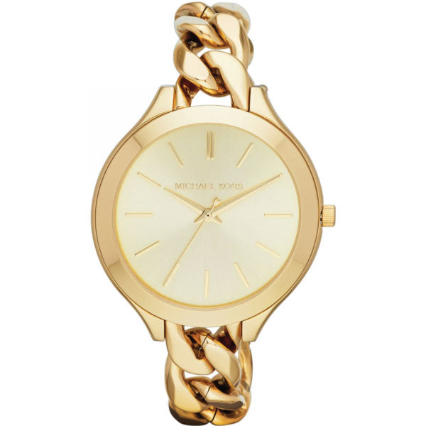 Michael Kors Slim Runway Champagne Dial Gold Ladies Watch MK3222 - The Watches Men & CO