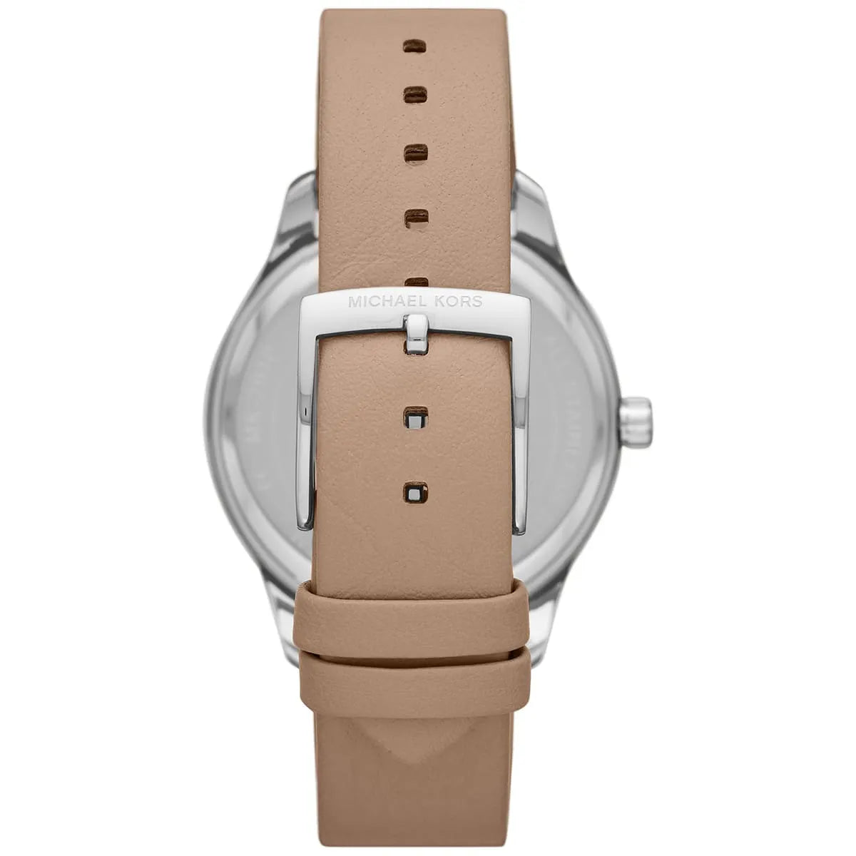 Michael Kors Layton White MOP Dial Beige Genuine Leather Women's Watch - MK2910
