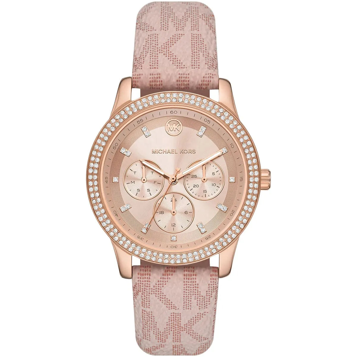 Michael Kors Tibby Multifunction Pink PVC/Polyurethane Strap Women's Watch - MK2955