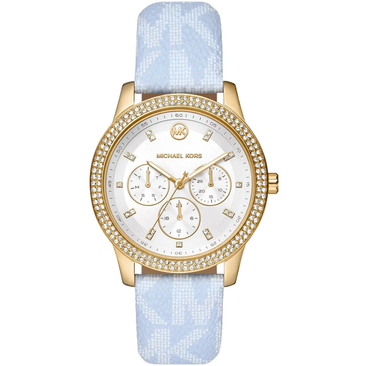 Michael Kors Tibby Multifunction White Dial Blue Genuine Leather Women's Watch - MK2965