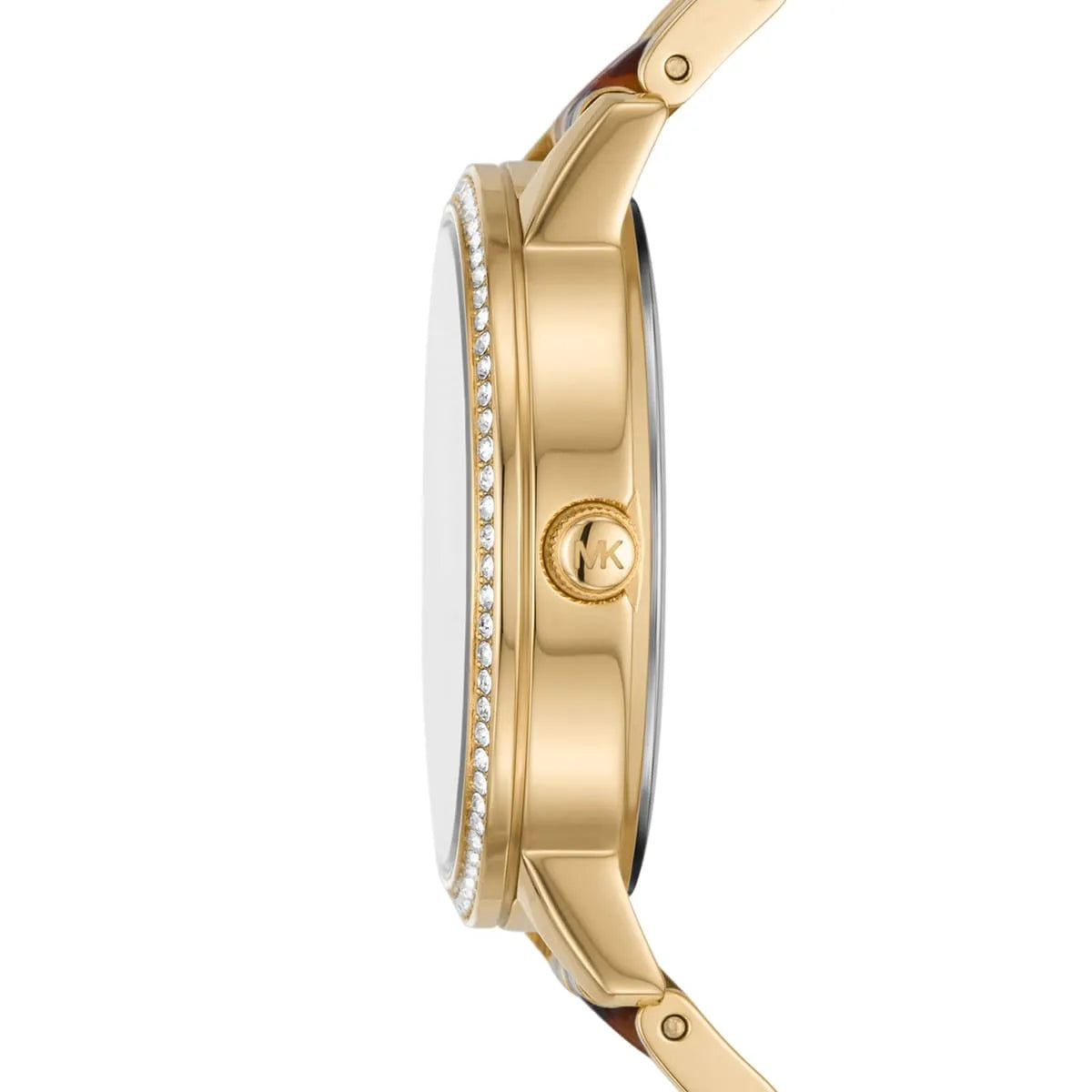 Michael Kors Melissa Gold Sunray Dial Gold Tortoiste Acetate Women's Watch - MK4395