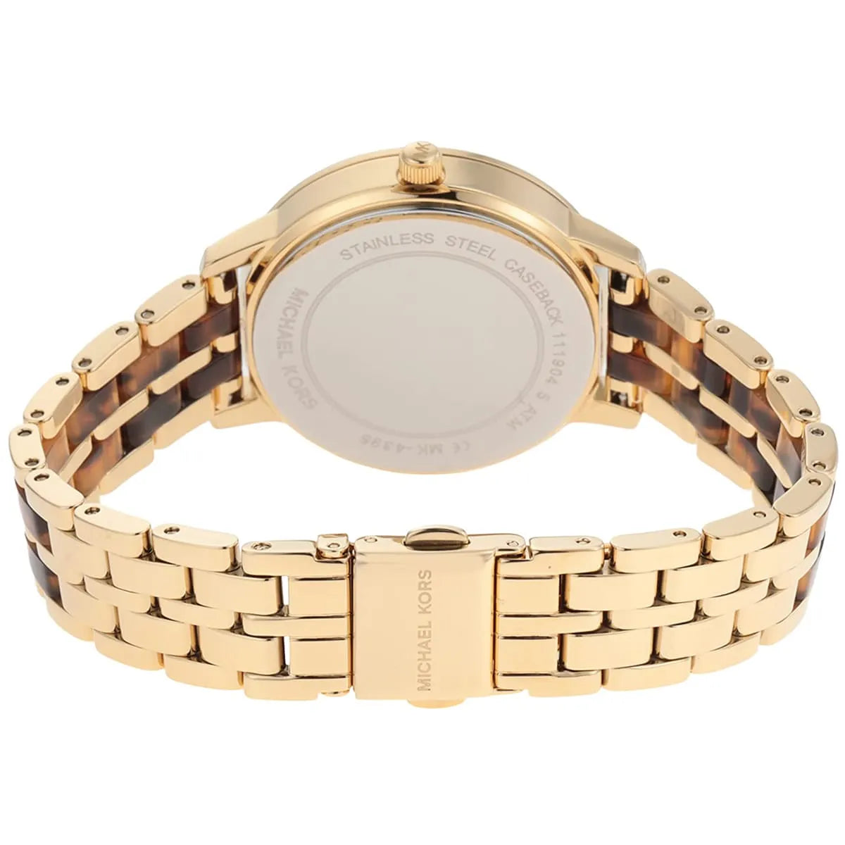 Michael Kors Melissa Gold Sunray Dial Gold Tortoiste Acetate Women's Watch - MK4395
