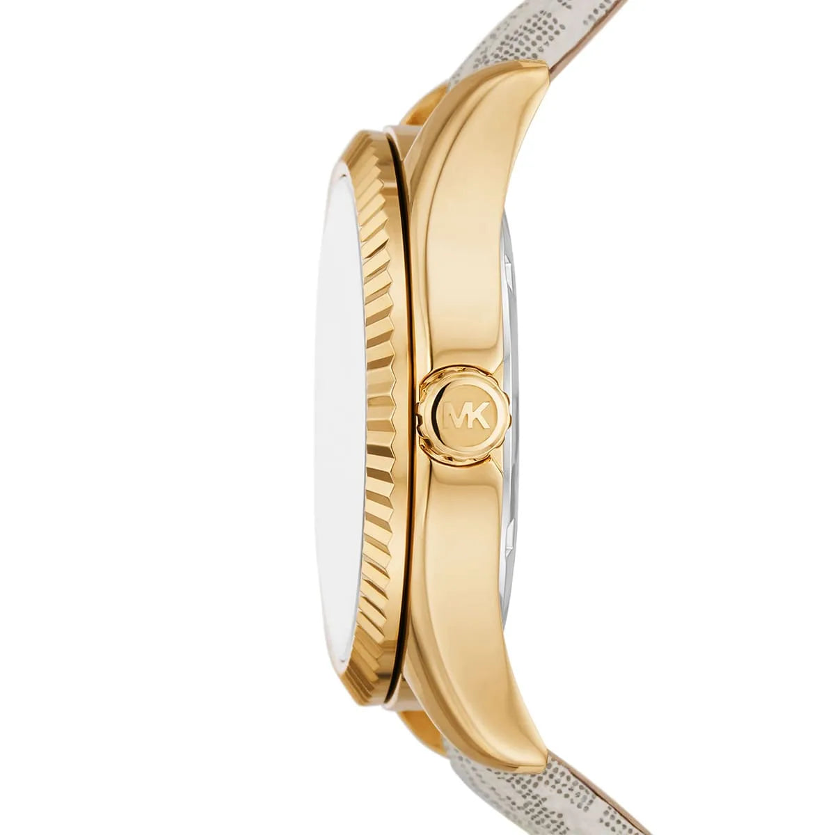 Michael Kors Lexington White Dial Grey Genuine Leather Women's Watch - MK4746