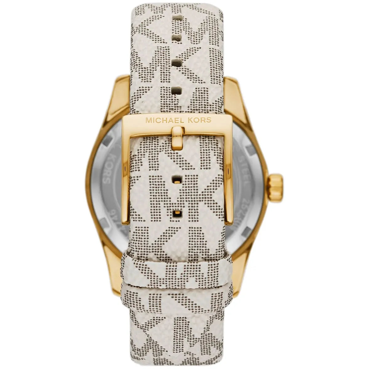Michael Kors Lexington White Dial Grey Genuine Leather Women's Watch - MK4746