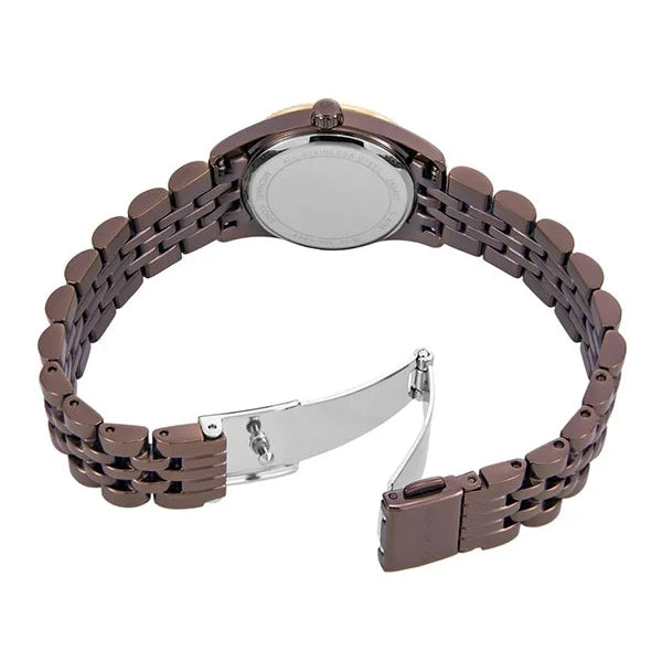 Michael Kors Petite Lexington Pavé Espresso-Tone Women's Watch - MK4844