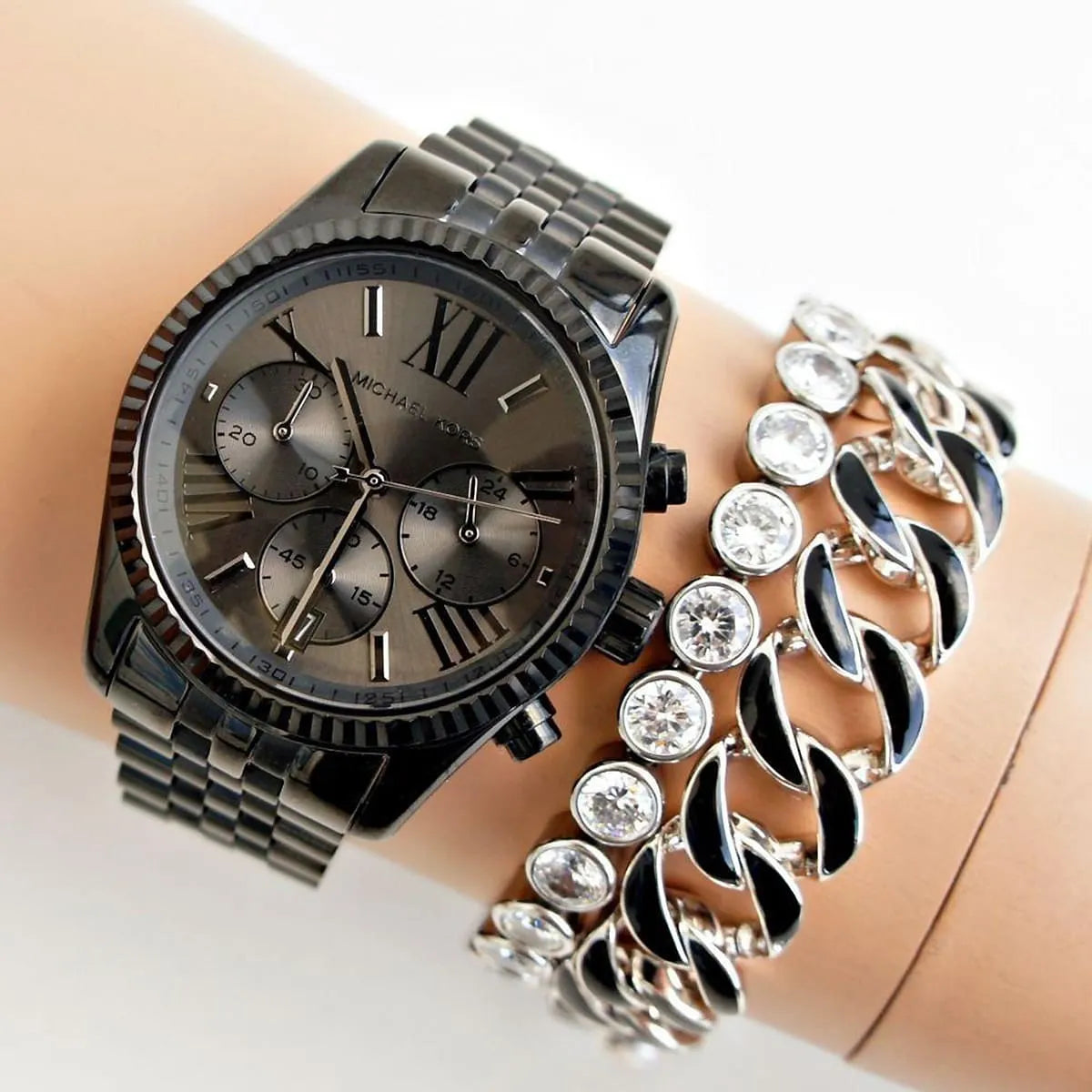 Michael Kors Lexington Chronograph Black Women's Watch - MK5709