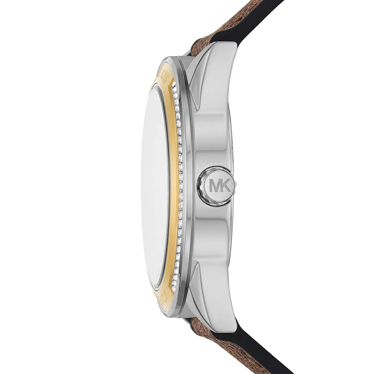 Michael Kors Jessa Multifunction Silver Sunray Dial Brown PVC Women's Watch - MK7205
