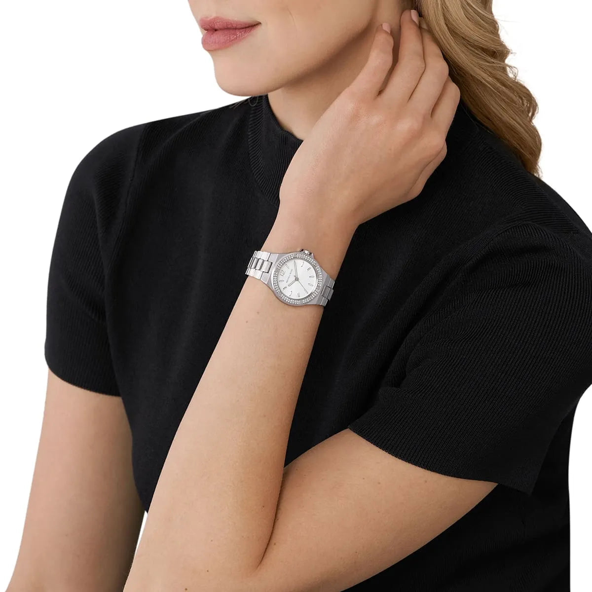 Michael Kors Mini Lennox Pavé Silver-Tone Women's Watch - MK7280