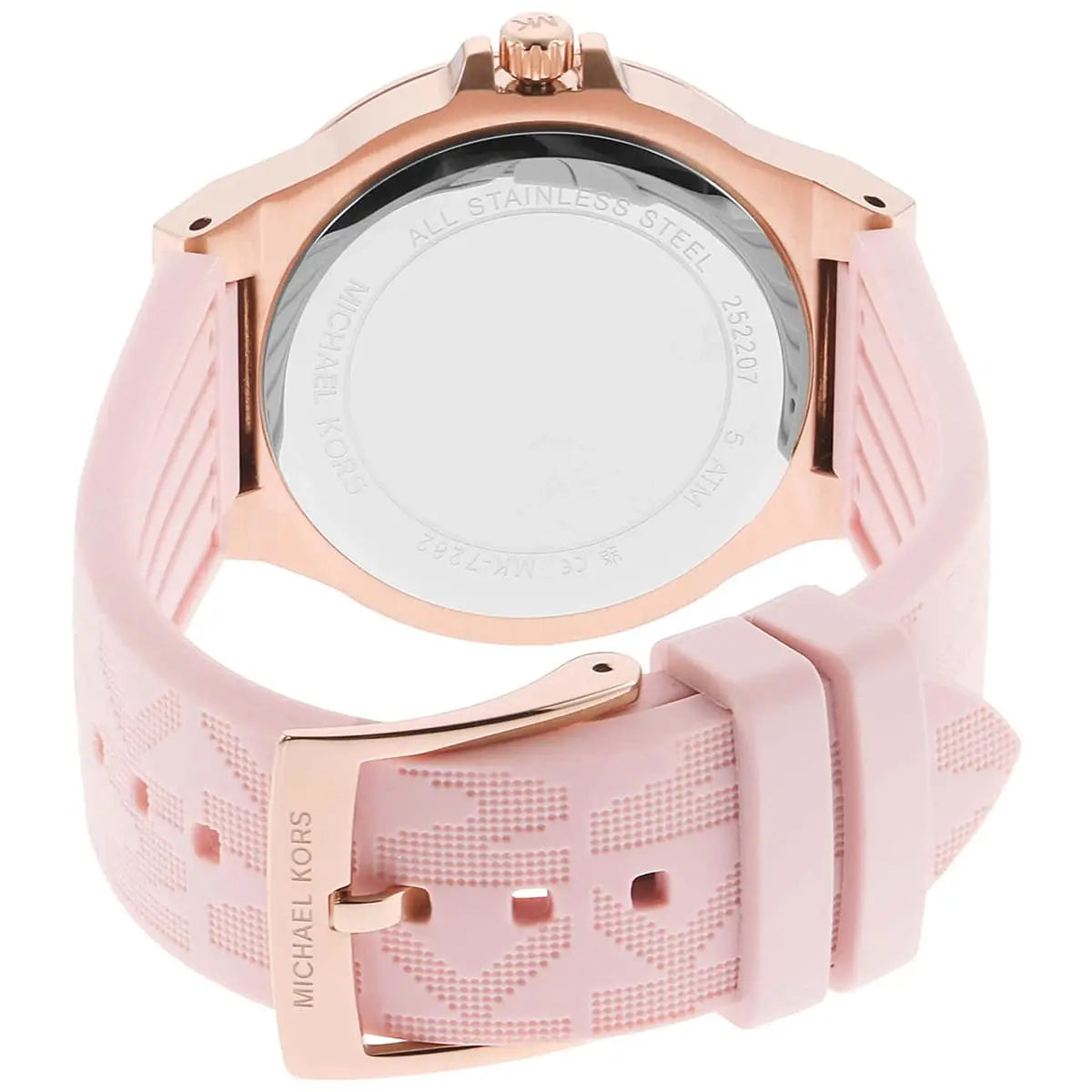 Michael Kors Lennox Rose Gold Dial and Pink Silicone Strap Women's Watch - MK7282