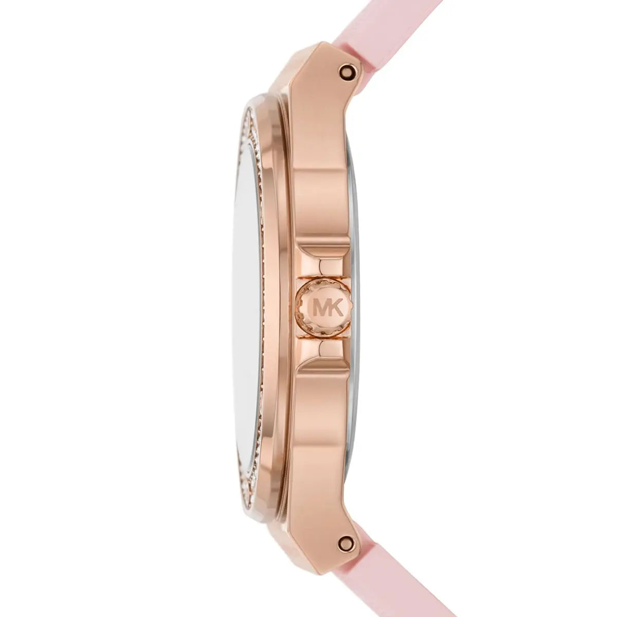 Michael Kors Lennox Rose Gold Dial and Pink Silicone Strap Women's Watch - MK7282