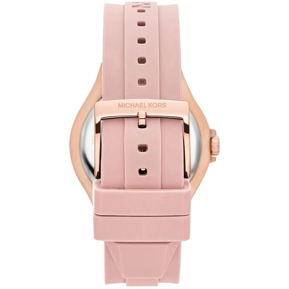 Michael Kors Lennox Pavé Rose Gold and Pink Silicone Women's Watch - MK7334