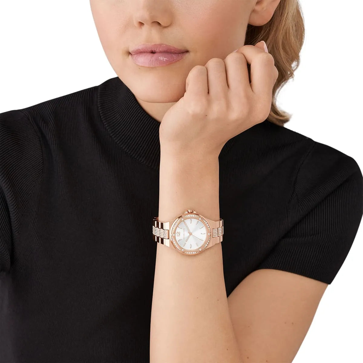 Michael Kors Lennox Three-Hand Rose Gold-Tone Women's Watch - MK7362
