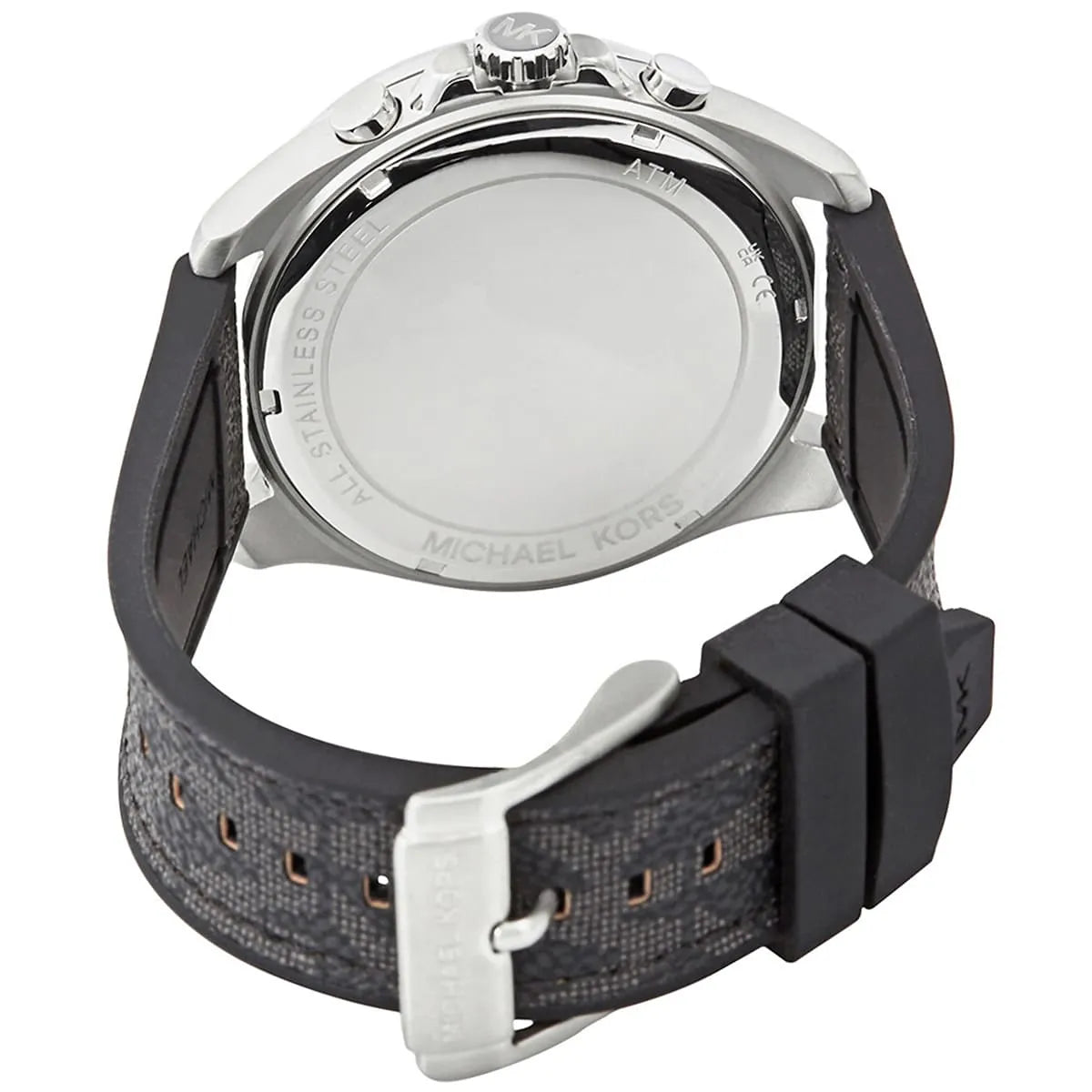 Michael Kors Oversized Brecken Chronograph Black PVC/Silicone Strap Men's Watch - MK8850