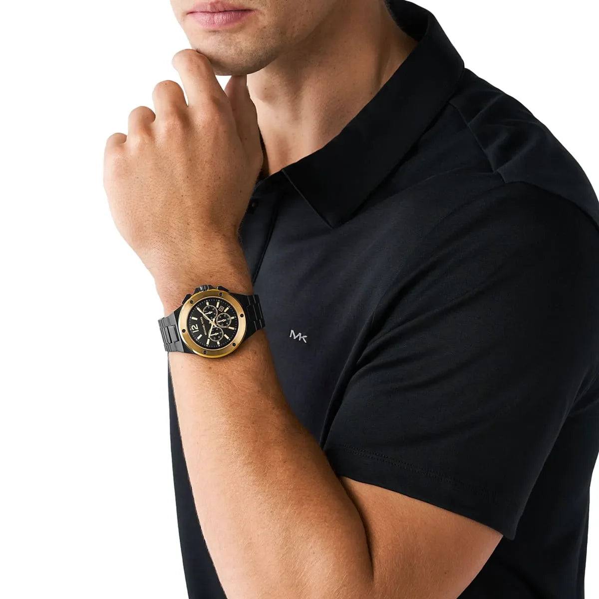 Michael Kors Oversized Lennox Chronograph Black/Gold Men's Watch - MK8941