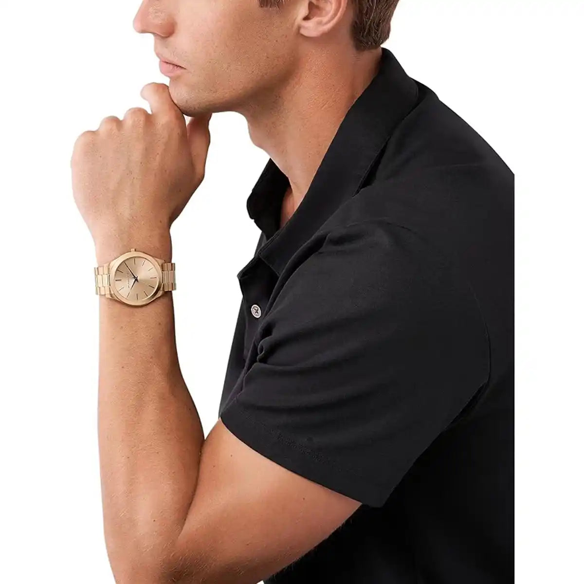 Michael Kors Oversized Slim Runway Gold-Tone Men's Watch - MK9122