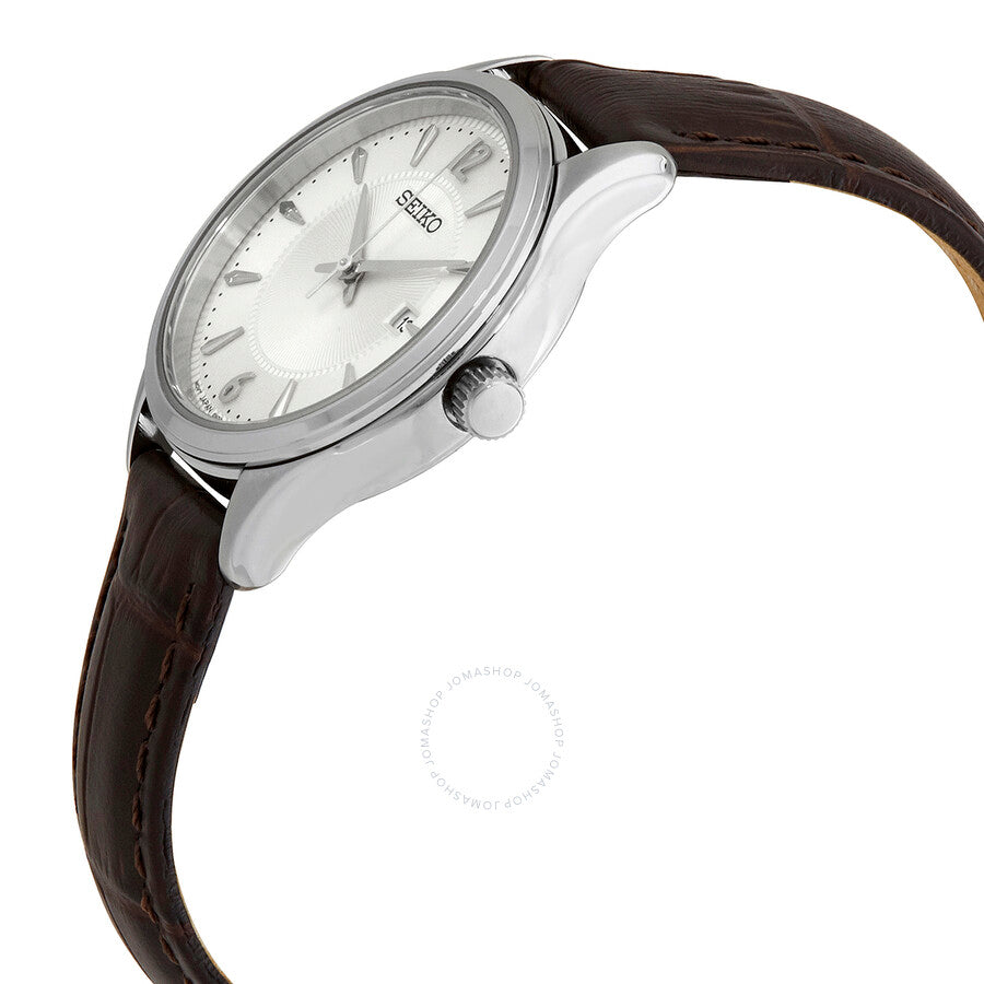 Seiko Essentials Noble Quartz Silver Dial Ladies Watch SUR427 - The Watches Men & Co #2