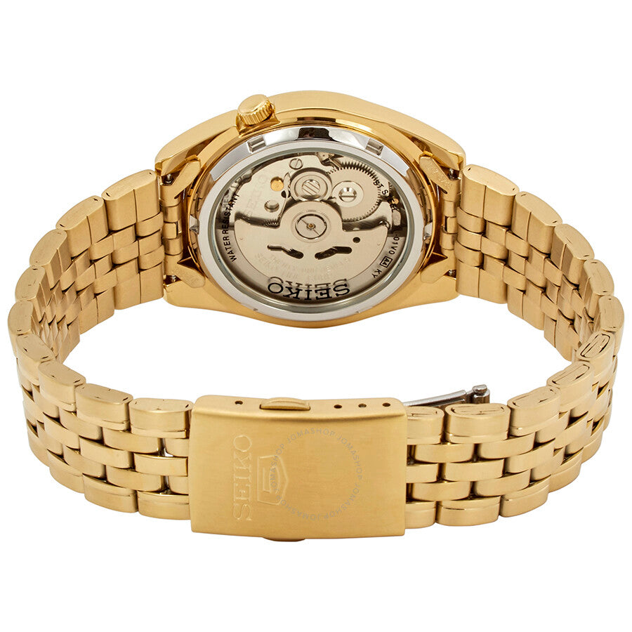 Seiko Series 5 Automatic Gold Dial Men's Watch SNK366 - The Watches Men & Co #3