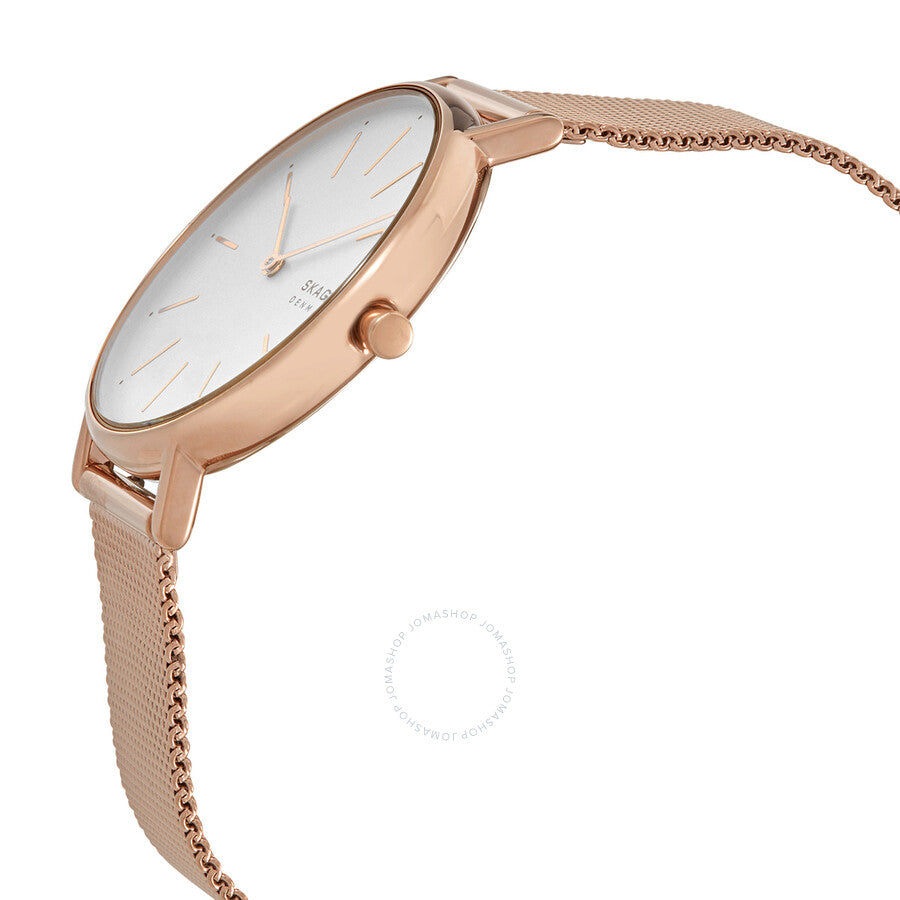 Skagen Signatur Quartz White Dial Rose Gold-tone Ladies Watch SKW2784 - Dawson Watches #2