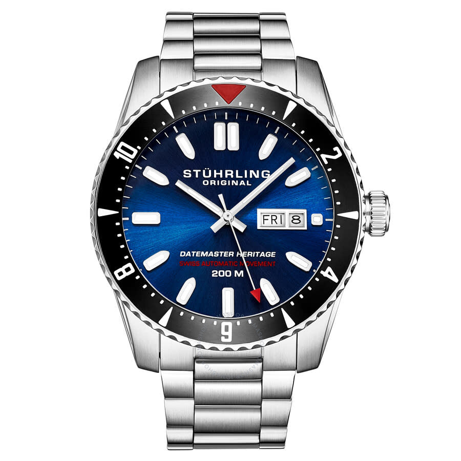 Stuhrling Original Aquadiver Automatic Blue Dial Men's Watch M16758 - Dawson Watches #2