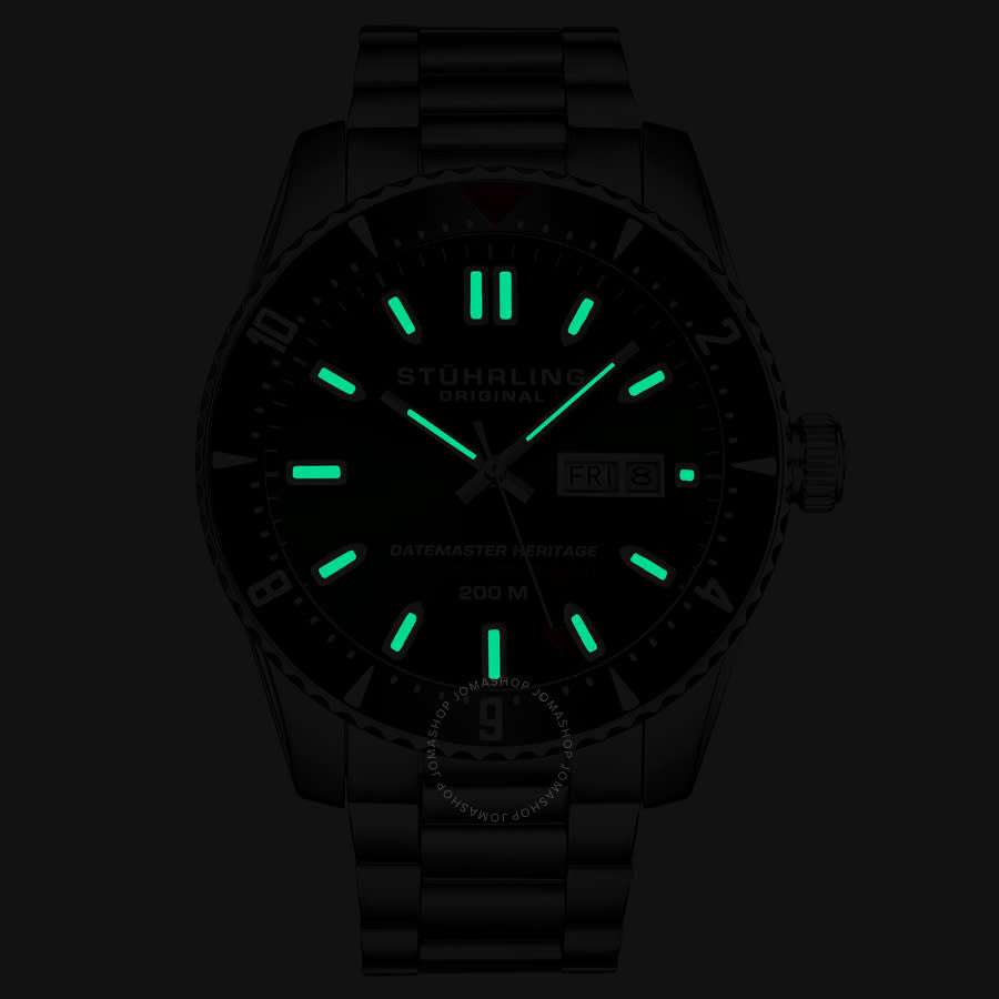 Stuhrling Original Aquadiver Automatic Green Dial Men's Watch M16761 - Dawson Watches #3