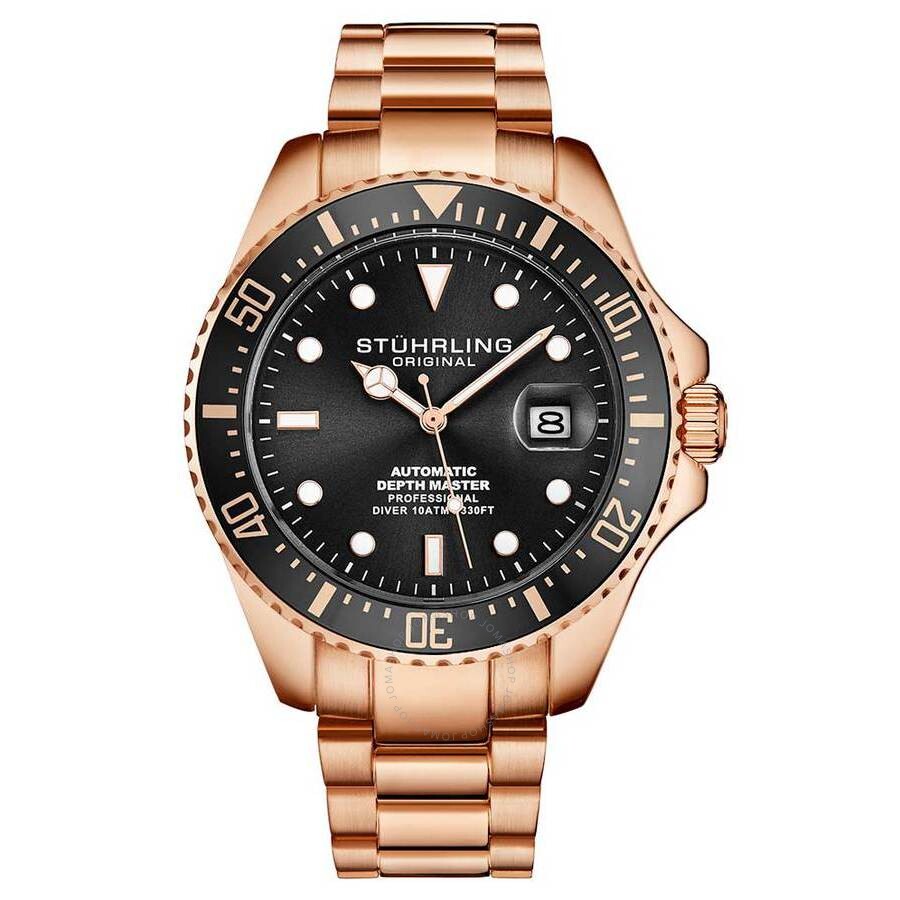 Stuhrling Original Aquadiver Black Dial Men's Watch M15721 - Dawson Watches