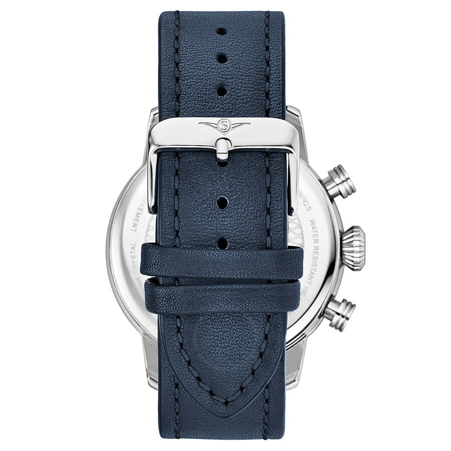 Stuhrling Original Aviator Quartz Blue Dial Men's Watch M13650 - Dawson Watches #3