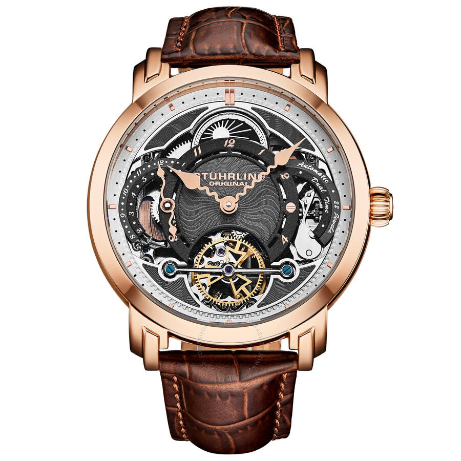 Stuhrling Original Legacy Chronograph Automatic Brown Dial Men's Watch M18235 - Dawson Watches