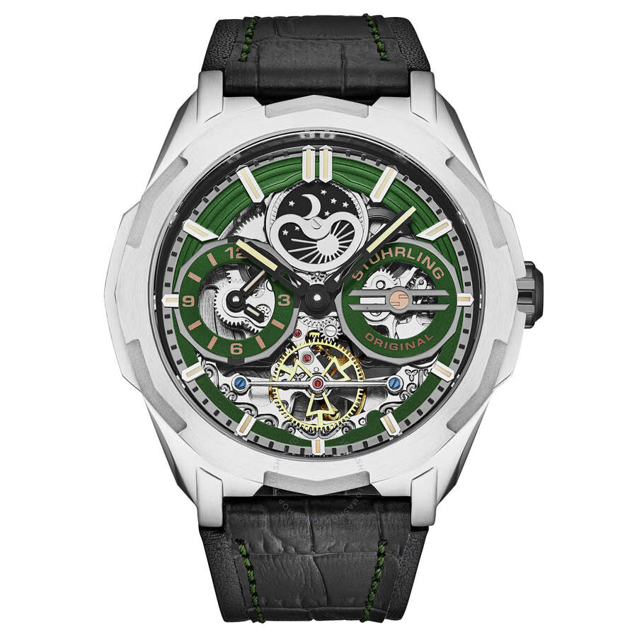 Stuhrling Original Legacy Chronograph Automatic Green Dial Men's Watch M18220 - Dawson Watches