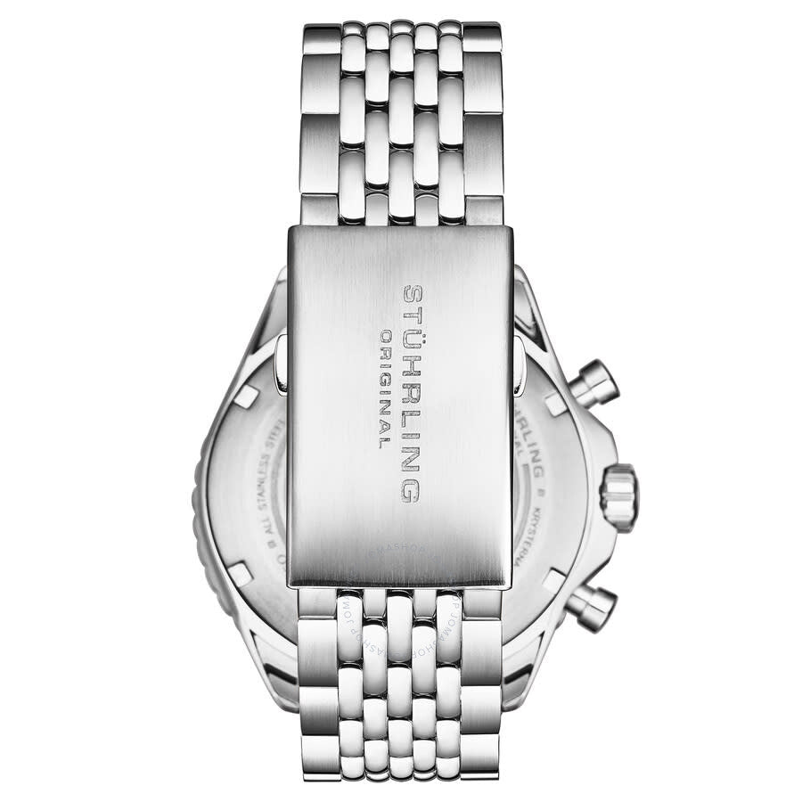 Stuhrling Original Monaco Chronograph Quartz Silver Dial Men's Watch M18215 - Dawson Watches #2