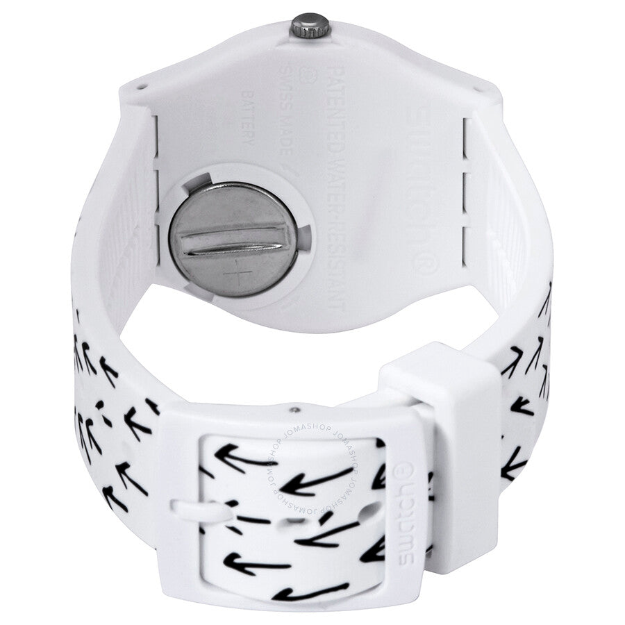 Swatch Frechia White Dial White Silicone Ladies Watch GW409 - Dawson Watches #3