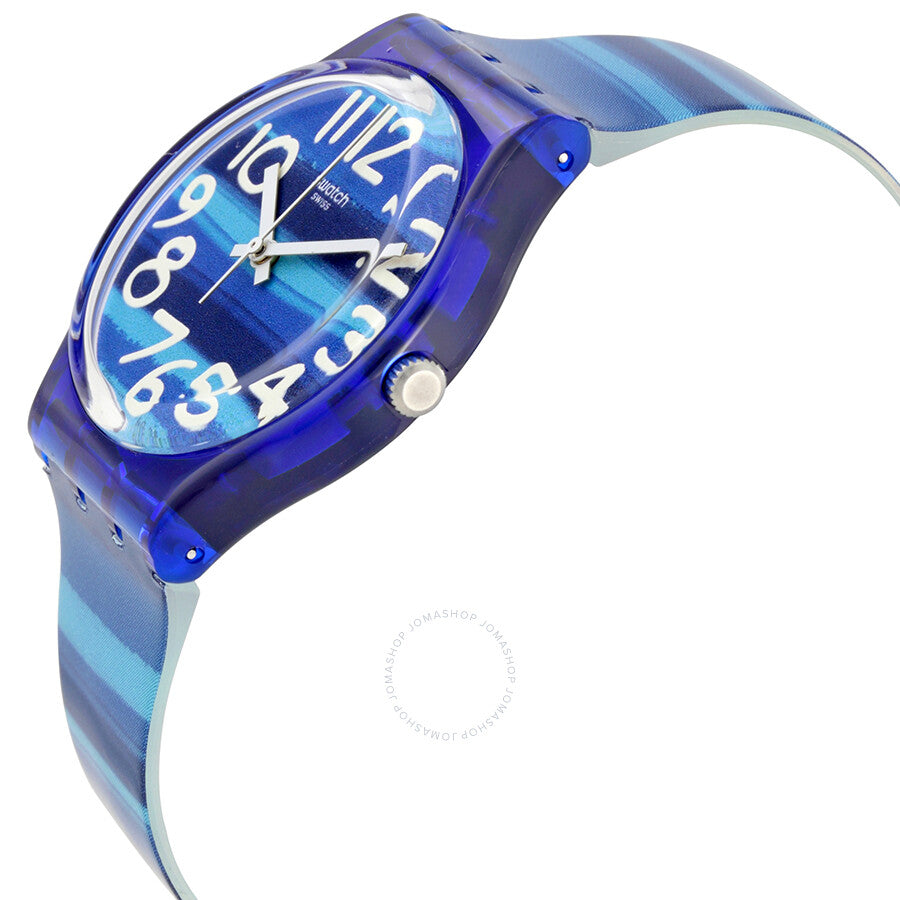 Swatch Linajola Blue Dial Blue Plastic Unisex Watch GN237 - Dawson Watches #2