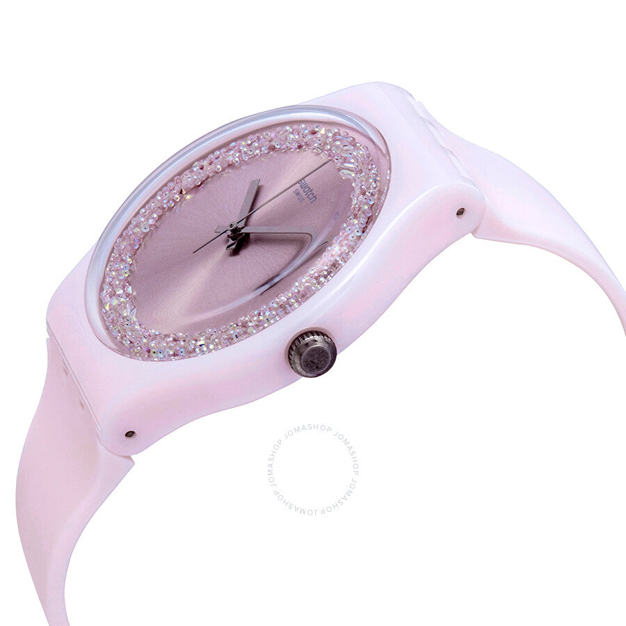 Swatch Pinksparkles Light Pink / Crystal Dial Men's Watch SUOP110 - Dawson Watches #2