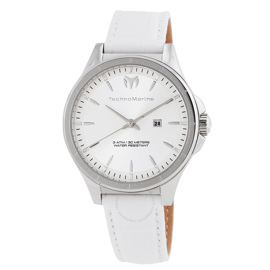 Technomarine MoonSun Date Quartz Silver Dial Ladies Watch TM-822039 - Dawson Watches