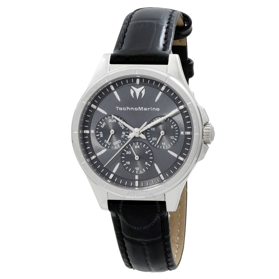 Technomarine MoonSun Date-Day Quartz Charcoal Dial Ladies Watch TM-822055 - Dawson Watches