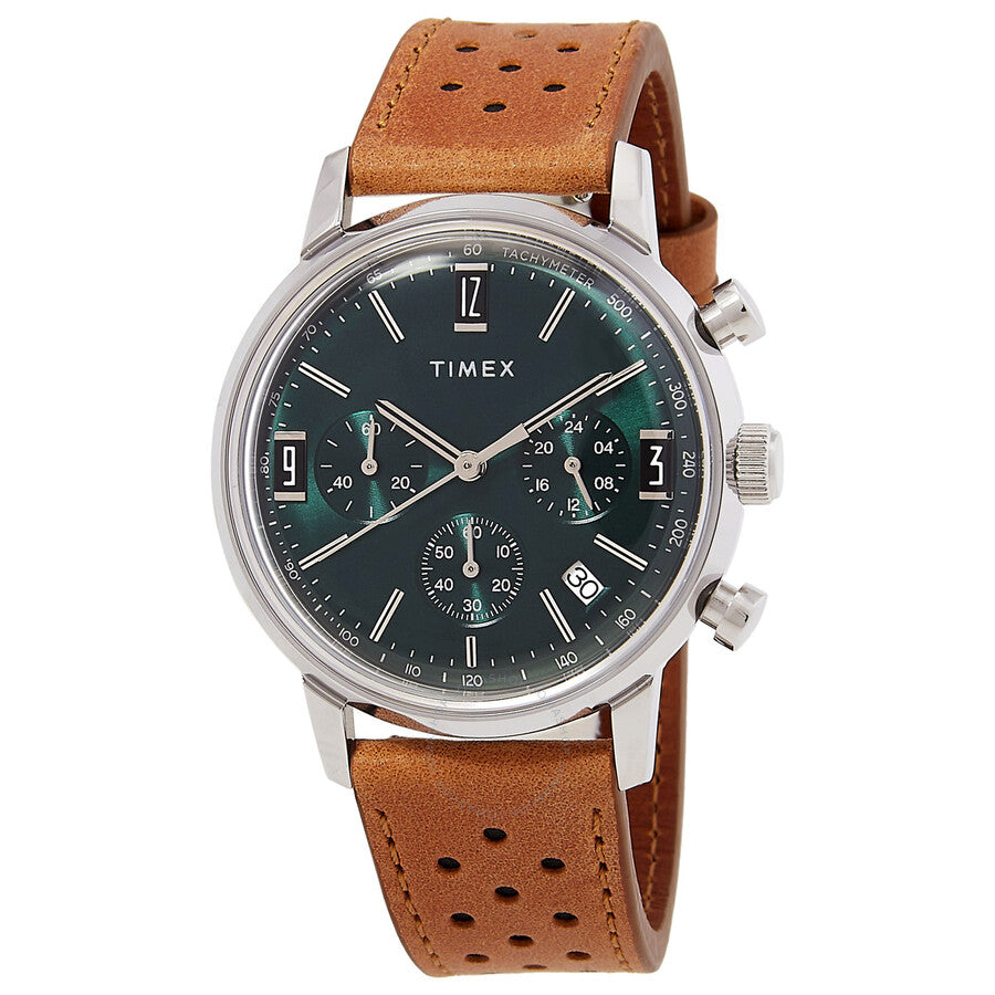 Timex Marlin Chronograph Quartz Green Dial Men's Watch TW2W10100 - Dawson Watches