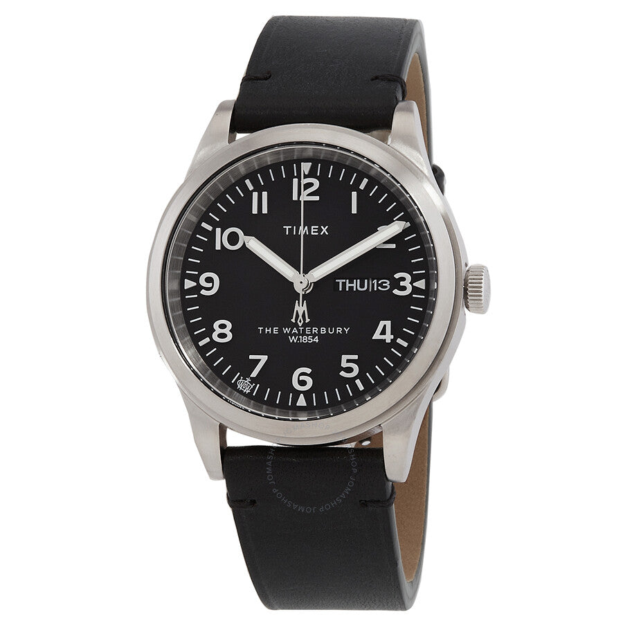 Timex Waterbury Traditional Day Date Quartz Black Dial Men's Watch TW2W14700 - Dawson Watches
