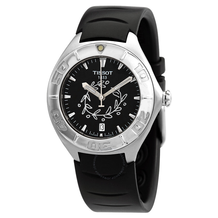Tissot Quartz Black Dial Black Rubber Men's Watch T12.1.591.91 - Dawson Watches