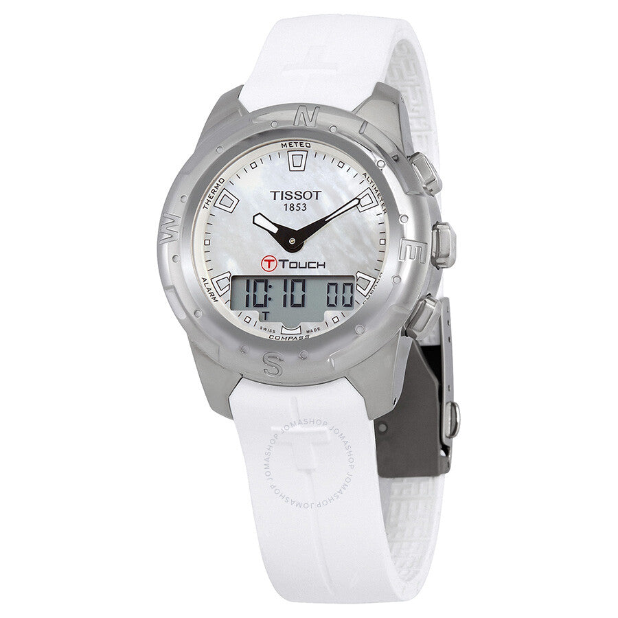 Tissot T-Touch II White Mother of Pearl Dial Ladies Watch T047.220.47.111.00 - Dawson Watches