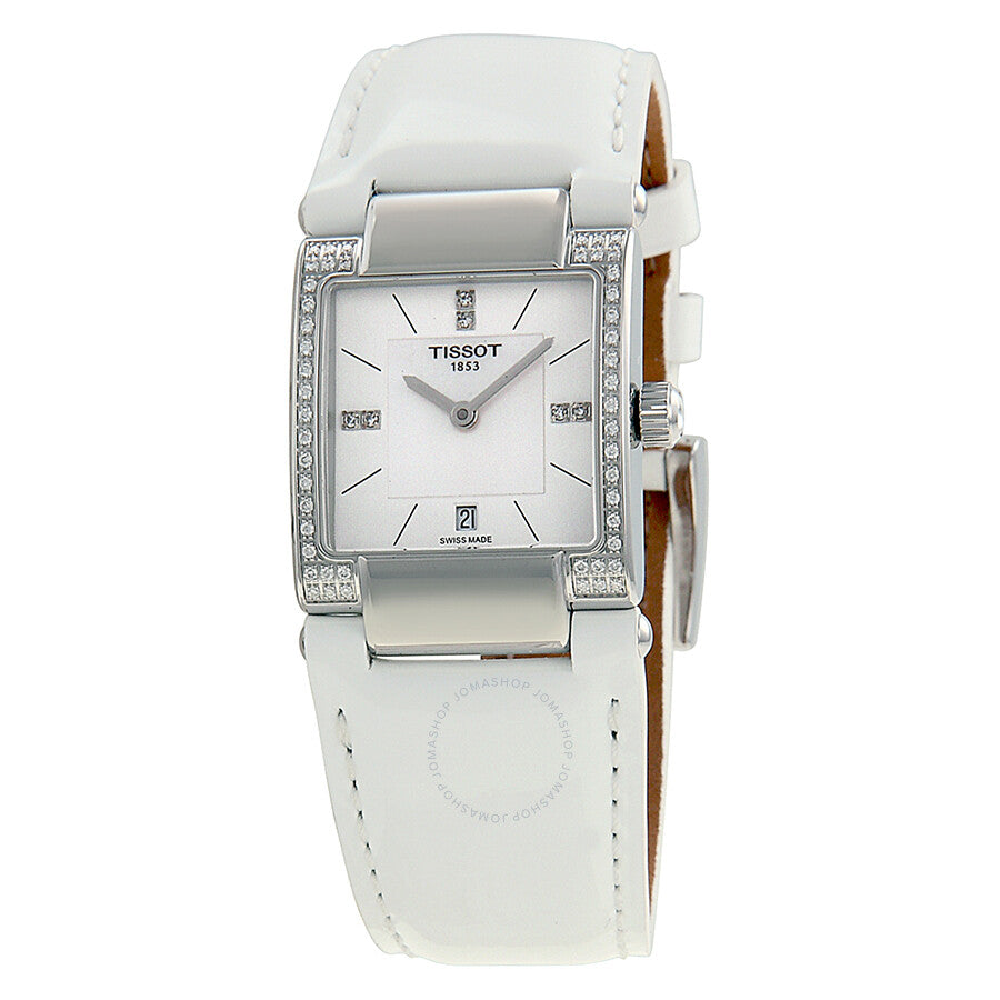 Tissot T2 Mother of Pearl Dial White Leather Ladies Watch T0903106611600 - Dawson Watches