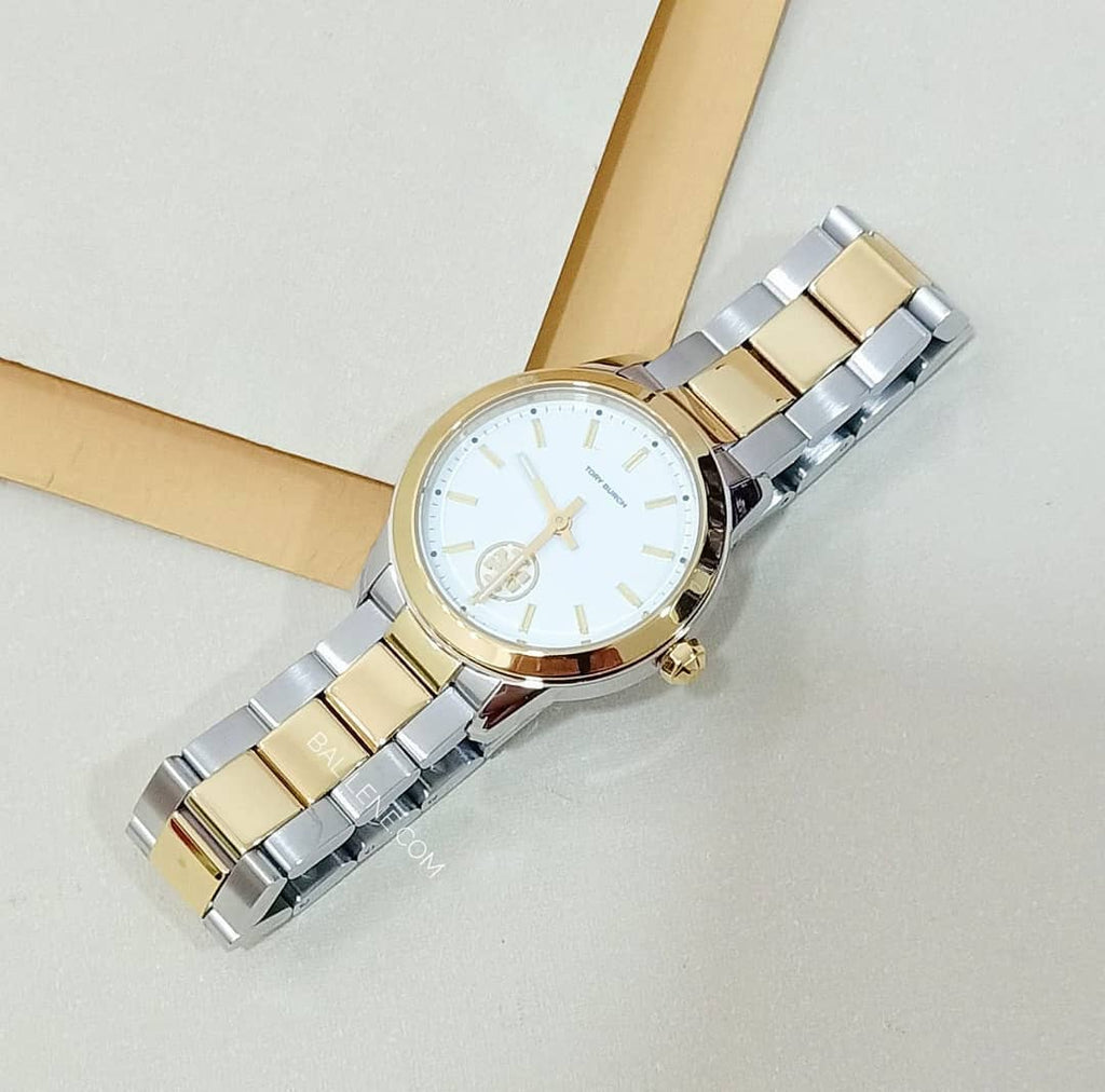 Tory Burch Collins Petite Yellow Gold-Tone and Stainless Steel Women's Watch TBW1306 - Image 3