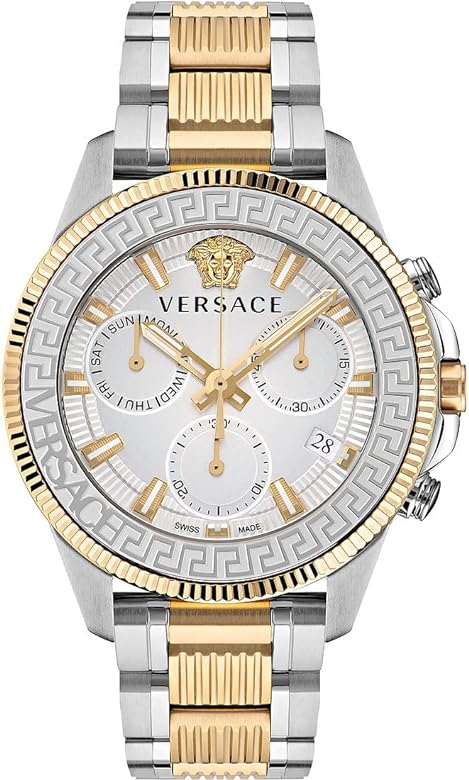 Versace Greca Action Chronograph Two-Tone Men's Watch VE3J00522 - The Watches Men & CO
