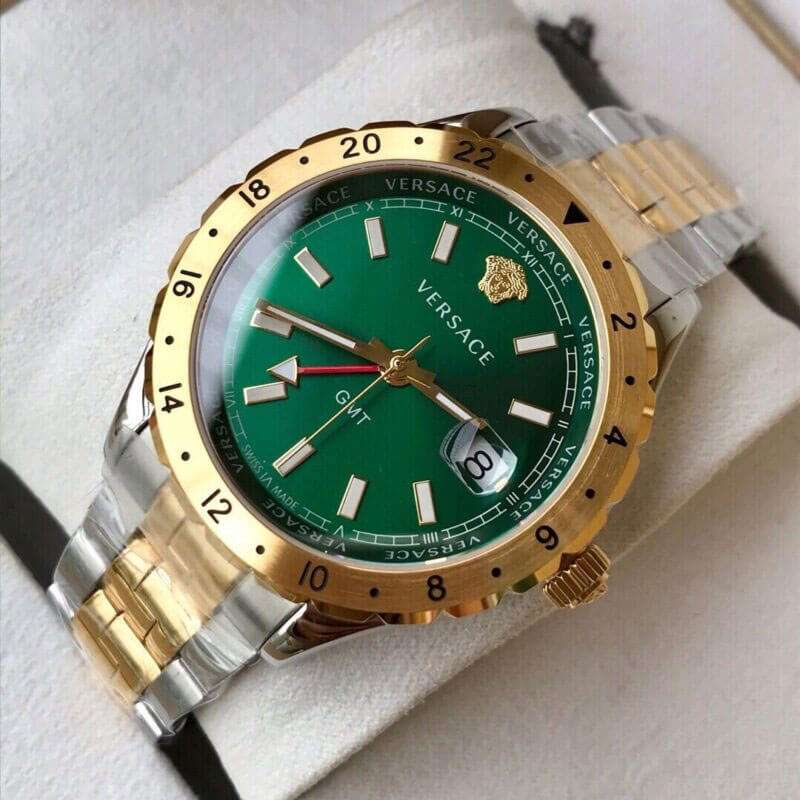 Versace Hellenyium Two-Tone Green Dial Men’s Watch V11050015 - Watch
