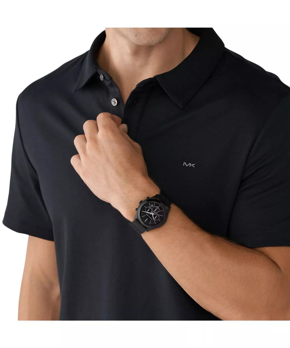 Michael Kors Slim Runway Chronograph Black Mesh Men's Watch - MK9060