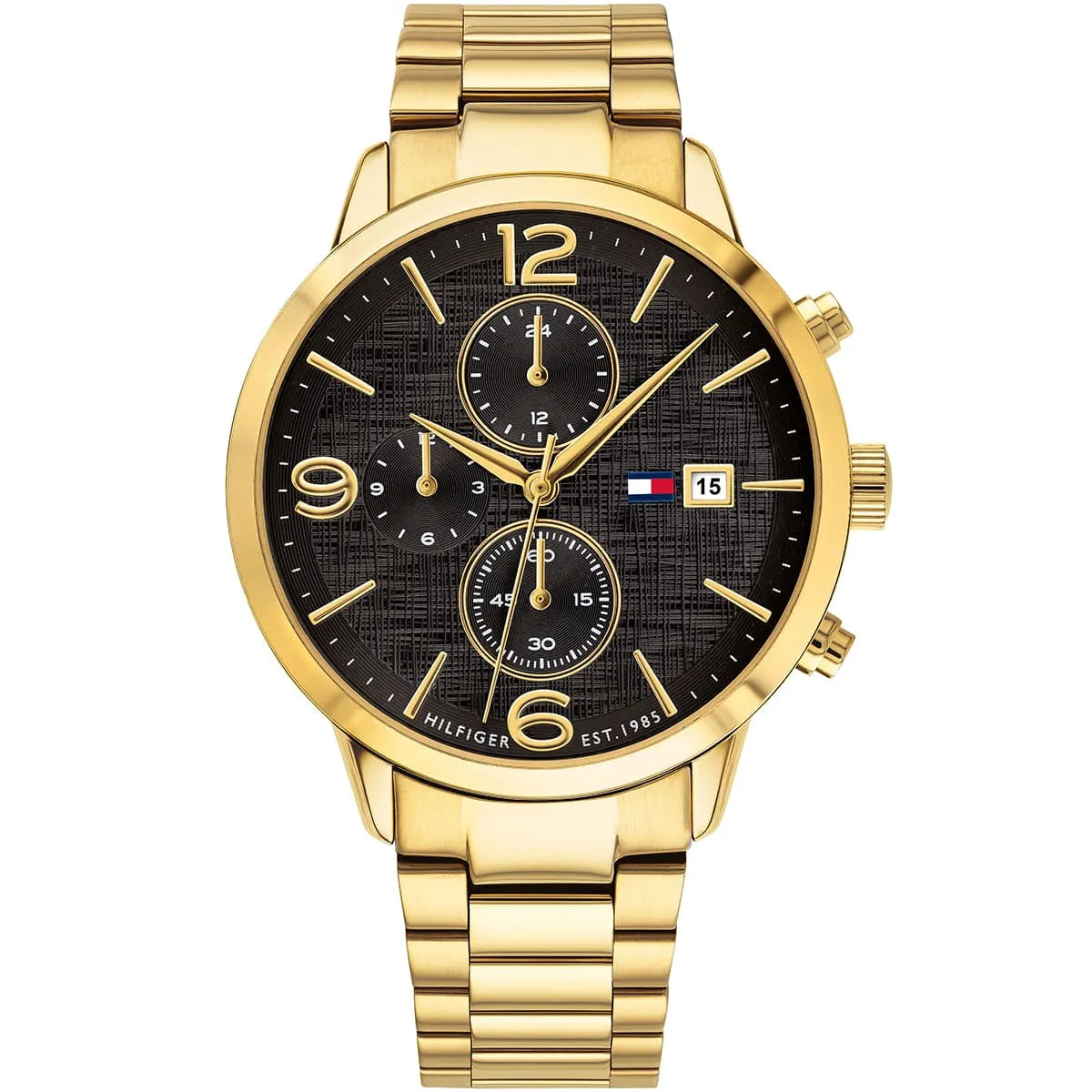 Tommy Hilfiger Liam Multifunction Black Dial Gold Men's Watch - 1710362