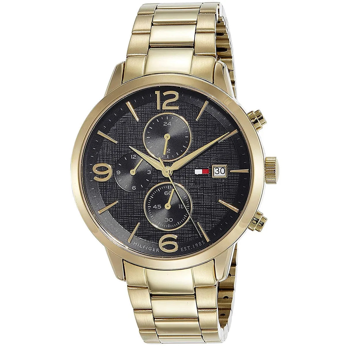 Tommy Hilfiger Liam Multifunction Black Dial Gold Men's Watch - 1710362