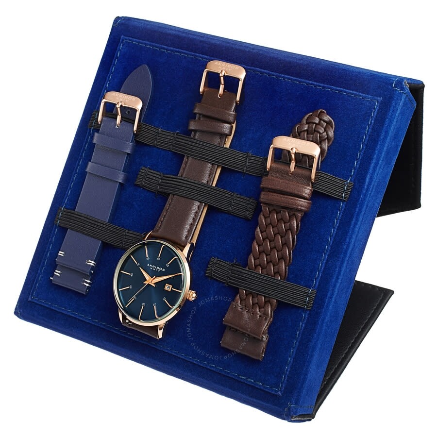 Akribos XXIV Quartz Blue Dial Men's Watch AK1104RGBU-S - Dawson Watches