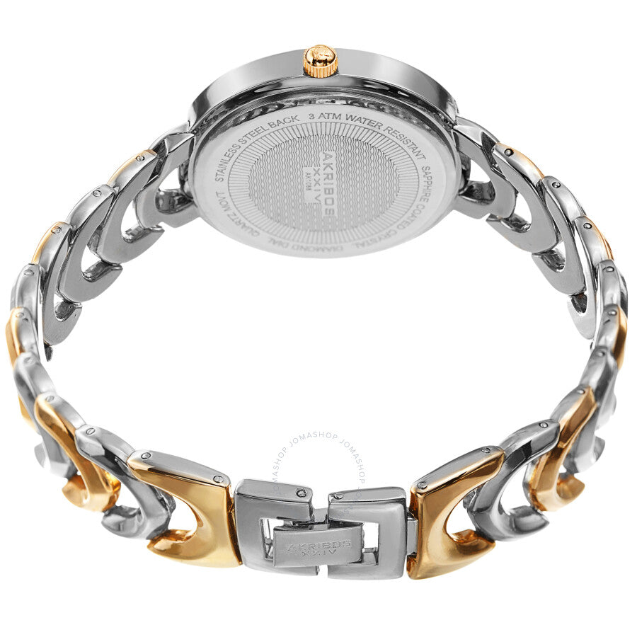 Akribos XXIV Quartz Diamond Silver Dial Ladies Watch AK1088TTG - Dawson Watches #4