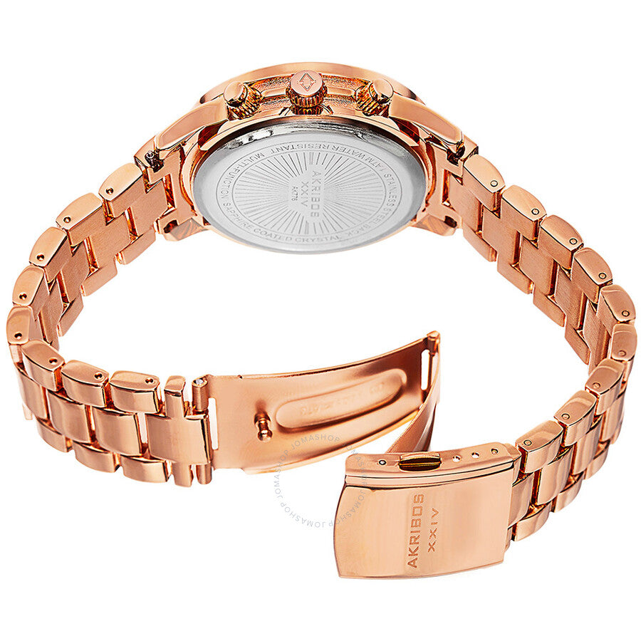 Akribos XXIV Rose Dial Rose Gold-tone Ladies Watch AK776RG - Dawson Watches #3